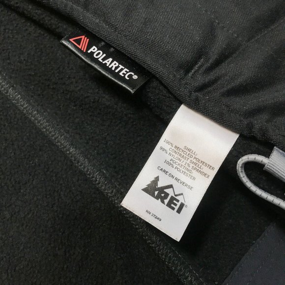 REI Polartec Black Fleece Full Zip Jacket Women's Medium - Picture 6 of 7